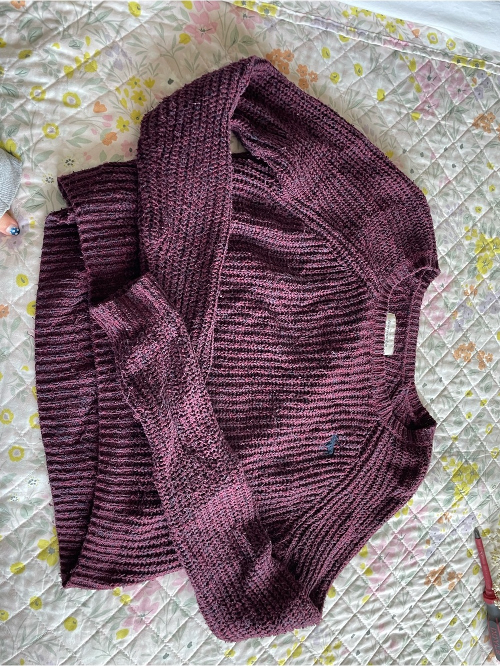 Burgundy sweater